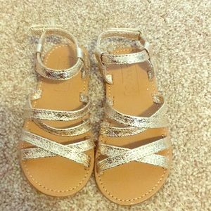 Crazy 8 Toddler Girl Gold Sandals Size 9